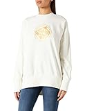 Just Cavalli Damen Felpa Kapuzenpullover, 101 Off White, XL