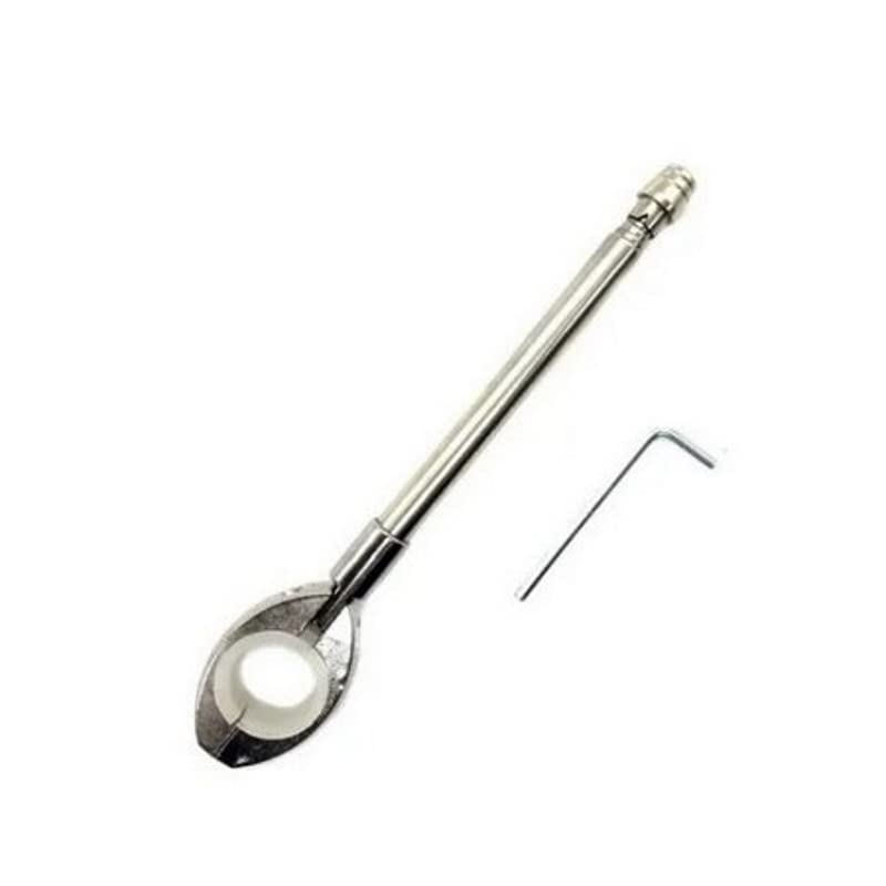 Antena Corta Pipa Cerol Para Guidao 7/8 Moto Inox 7 estágios Spencer Prata