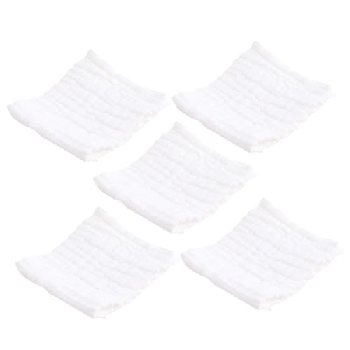 SAFIGLE 5 Piezas pañal babero paño recién nacido toallas infantiles toallas de bebe regalo de baby shower toalla de ducha gasa toallitas húmedas agua de bebe bebé algodón