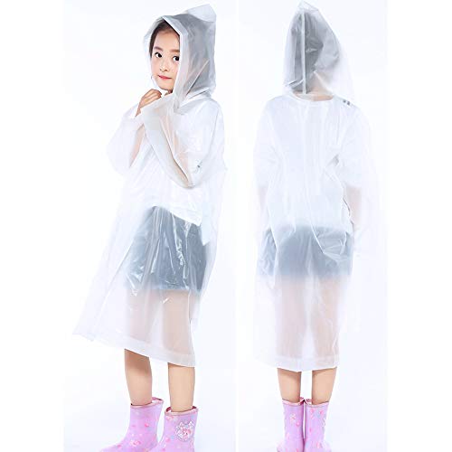 Minleer Pioggia Poncho per Bambini (2 Pezzi)