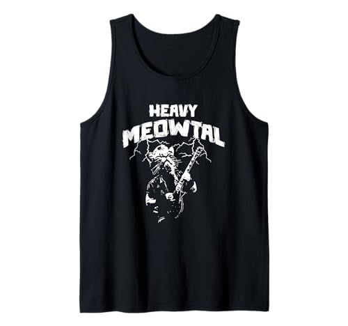 Heavy Meowtal - Cat Lover Gifts - Heavy Metal Music Gift Débardeur