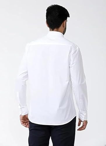 Image of Men's Khaadi Cotton Cuff Sleeves Solid Casual Shirt for Everyday Wear