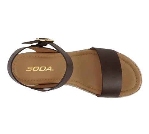 Image of Soda CLIP ~ Women Open Toe Ankle Strap Platform Espadrille Sandal