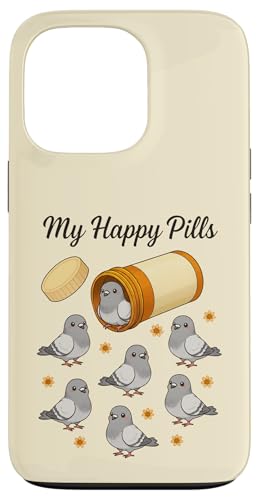 Funny Pigeon My Happy Pills D j̎q ̎q LbY X}zP[X iPhone 13 Pro p