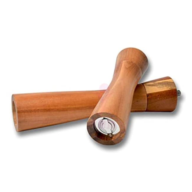 PRETYZOOM Wooden Pepper Mill with Ceramic Grinder Manual Spice Grinding Tool for Fresh Seasoning and Cooking Easy to Clean Eco-friendly Kitchen Essential