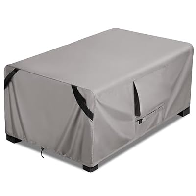 KylinLucky Outdoor Table Covers Fits up to 48L x 26Wx 13H inches, Outdoor Furniture Set Covers Waterproof for Coffee Table Covers Grey