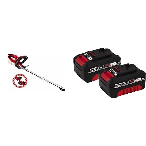 Einhell Taille-Haies sans Fil GC-CH 1846 Li-Solo Power X-Change & Lot de Deux Batteries au Lithium-ION Power X-Change 18 V, 4 Ah : 2 Batteries 4 Ah,...