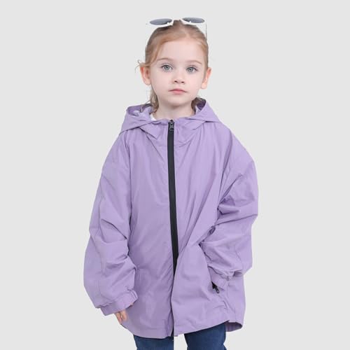 Image of Feidoog Toddler Boys Girls Jacket Windbreaker Hooded Zip Up Outerwear Coat