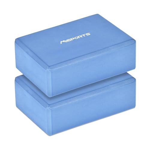 Yogablock Premium I auswählbar 1x Yogablock oder 2er Pack - Yogaklotz (Cyan, 2x Yogablöcke)