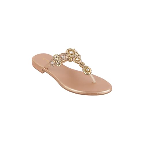 Image of Metro Women's Faux Leather Embellished Comfy Slippers