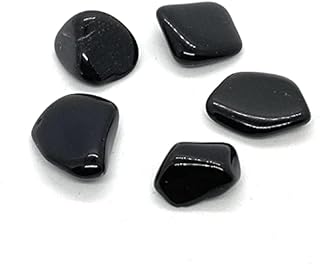 Black Obsidian Small Crystal Tumbled Stones - 5 Pc