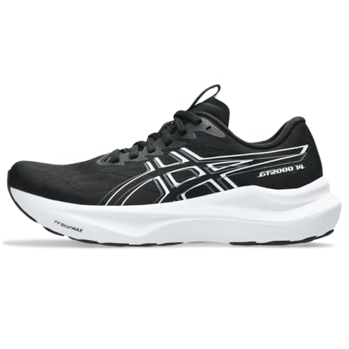 ASICS Women's GT-2000 14 Running Shoes, 10, Black/White