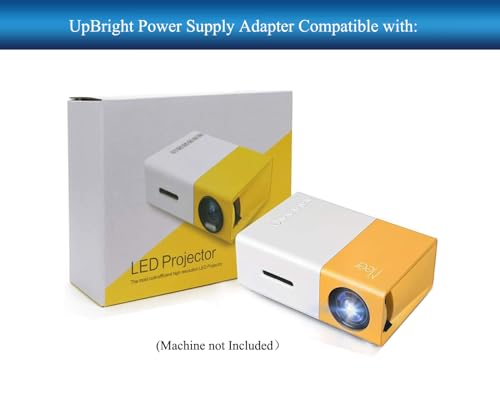 UpBright 12V AC/DC Adapter for Meer YG300 Mini Projector - Power Supply for Home and Office Use