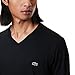 Lacoste Mens Long Sleeve Jersey Pima V-Neck T-Shirt T Shirt, Black, Large US