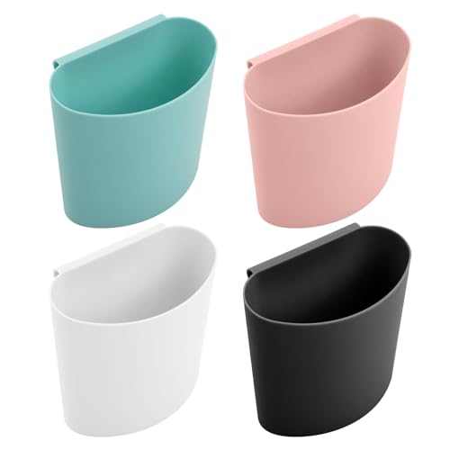 Catime 4 Pezzi Secchio Sospeso, Piccolo Cestino per Rifiuti Sospeso, Appeso Rifiuti Pattumiera Cestino Organizer, Portamatite da Appendere per Carrello, Secchio Portaoggetti, Portapenne (Misto)