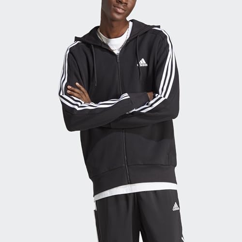 Image of adidas Men's Essentials French Terry 3-stripes Full-zip Sweatshirt (pack of 1)