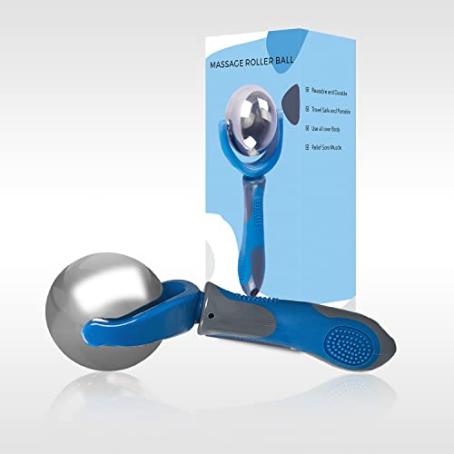 James Love Cold And Hot Roller Massage Ball,Iced-Massage-Roller-Ball With Handle,Portable Fitness Ice Roller Ball Cryo Stick Cold Therapy For Relieve Muscle Pain #TOP6