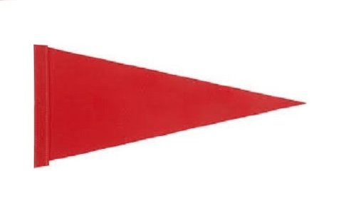 6 ft. Red Pennant Bicycle Safety Flag with Rear Axle Mounting Bracket