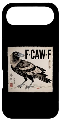 F-Caw-F Crow FCAWF Crow Funny Humor Japanese Art �X�}�z�P�[�X iPhone Air �p
