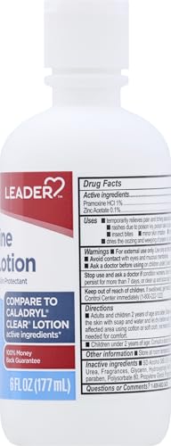 image for Leader Medicated Calamine Clear Lotion, Anti-Itch, External Analgesic 