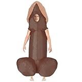 AirSuit® Aufblasbares Kostüm Riesiger Penis | Ausgefallenes Auflbaskostüm | Premium Qualität | Größe Erwachsene 160 bis 190cm | Polyester | Angenehm tragbar| Resistent| Mit Aufblassystem| OriginalCup®