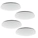 Satco (4 Pack) Part Number 62-1213; 14 inch; Acrylic Round; Flush Mount Ceiling Light; Ceiling-Temperature Selectable Dimmable 3000K/4000K/5000K LED Fixture with Microwave Sensor; White Finish; 120V