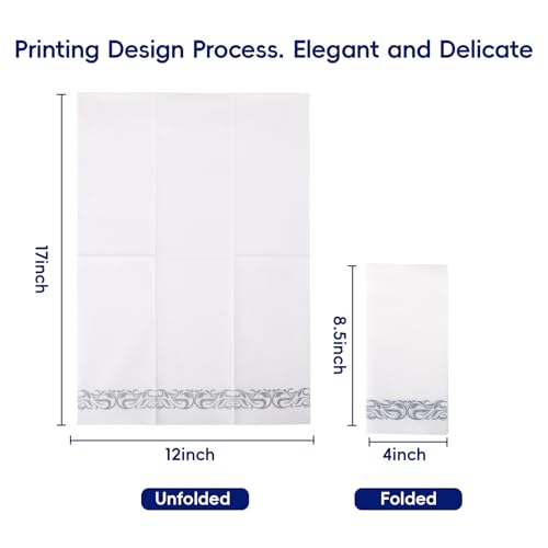 image for JOLLY CHEF 100 Disposable Hand Towels, Soft and Absorbent Linen Feel D