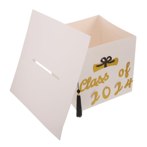 Uonlytech Graduation Box Holder Elegant Storage for Blessing Cards Creative Ceremony Decoration Multi-functional Keepsake for Class of Interactive Card Box for Memorable Messages