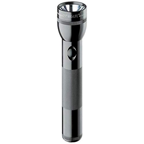 MagLite 2-Cell D Incandescent Flashlight – Water-Resistant, Adjustable Beam, High-Intensity Xenon Bulb – Black