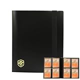 Fweel 4-Pocket Trading Card Binder – Holds 160 Cards, Fixed Pages with Side-Loading Sleeves – Durable PP Cover Organizer for Game Cards, Sports Cards, Business Cards & Coupons – Black