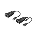 Produktbild goobay 69074 CAT 5/6 auf USB Konverter mit USB-Verlängerung über das Netztwerk schwarz