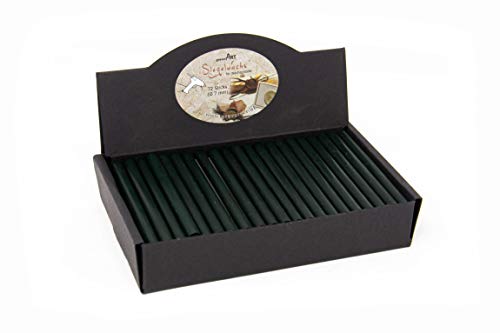Cire à cacheter flexible vert foncé 7mm pour pistolet et loisirs créatifs
