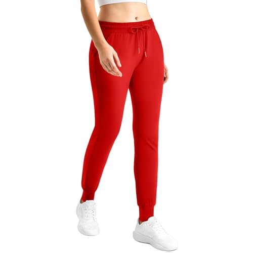 Image of CADITEX Womens Joggers with Pockets,Stretch Active Drawstring Sweatpants Women for Travel Workout Running