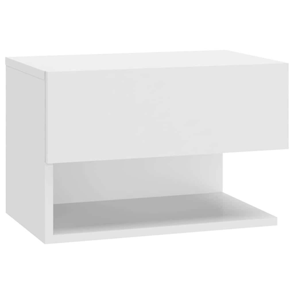 vidaXL Wand Nachttisch Hängend Nachtschrank Nachtkonsole Nachtkommode Schlafzimmer Schrank Kommode Hängeschrank Wandschrank Weiß Holzwerkstoff