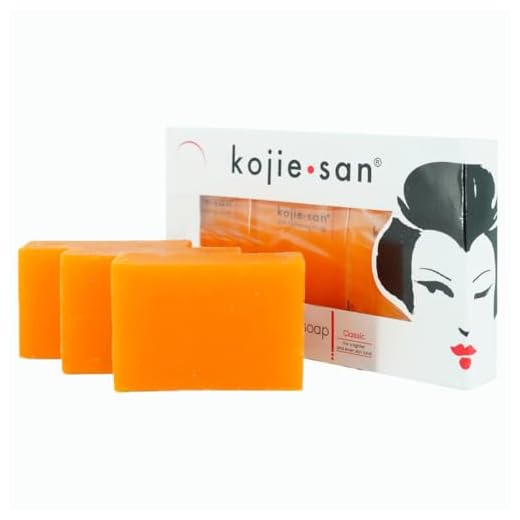 Kojie San Original Kojic Acid Soap for Face and Body – Dark Spot Remover, Gentle Cleansing Bar with Coconut Oil, Tea Tree Oil, and Glycerin – Helps Improve Skin Appearance – 65g x 3 Bars