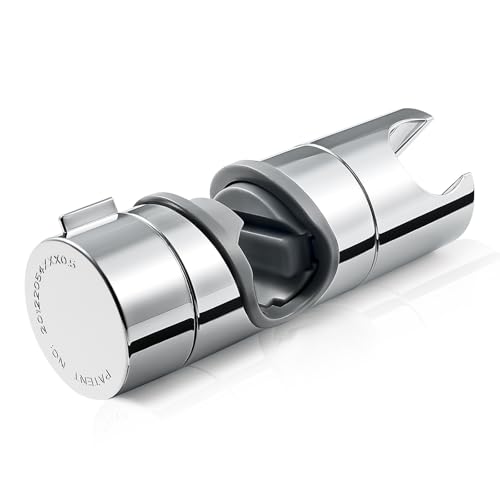 BBLIKE Shower Head Holder - 19-22mm ABS Adjustable Shower Holder Bracket, Universal Shower Head Holder Replacement for 18-25mm Slide Rod, Shower Head Accessories Parts, Chrome Plated