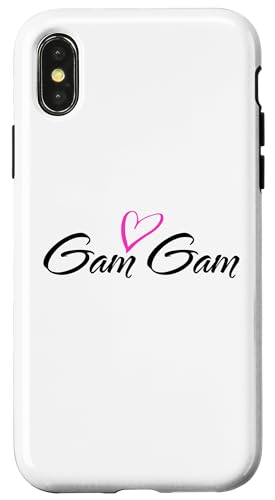Gam Gam with Pink Heart Fun Aunt Grandma Mom �M�t�g �X�}�z�P�[�X iPhone X/XS �p