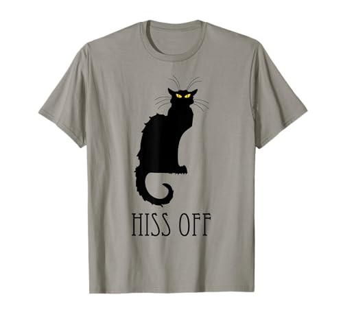 Hiss Off Cat Says Piss Off Funny T-Shirt