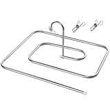 TOYANDONA Spiral Wäscheständer aus Edelstahl Platzsparender Decken und Bettdeckenaufhänger mit Clips Stabiler Metall Kleiderbügel für Sperrige Textilien Vielseitiger Quilt und