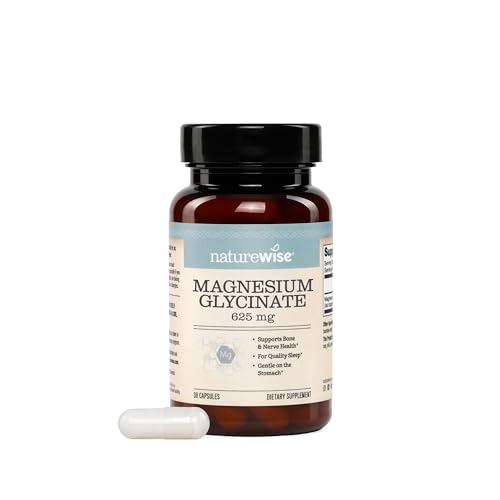 NatureWise Magnesium Glycinate 625 mg (125 mg elemental) – 30 Capsules