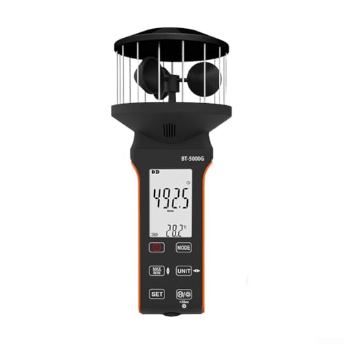 Anemómetro digital de mano, anemómetro anemómetro de taza impermeable Anemómetro digital tipo C carga para navegación y pruebas