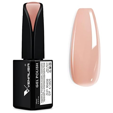 VENALISA clear pink Gel Nail Polish Neutral Color Soak Off UV LED French Nail Design Nail Gel Polish Transparent White Nail Art 15ml Cover