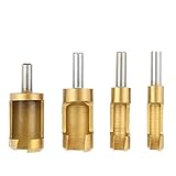 YIFEIJIAO,4 Pieces/Set of Titanium Coated Shank Cork Drill Bit Plug Knotted Hole Milling Cutter...
