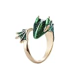 Bemvp Grüne Drachen Klauenring Vintage Punkringe Verstellbarer Offener Ring Knöchel Ring Für Frauen -männer Accessoires