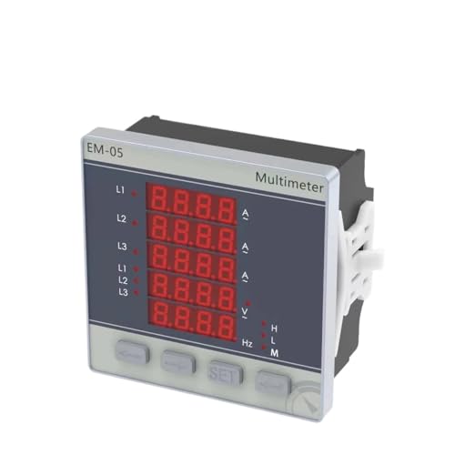 Ampèremètre-voltmètre triphasé EM-05 avec Hzmètre numérique encastrable 96x96 mm