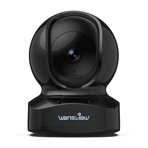 wansview Cameras House Security Home Security Camera 5MP Dual-band WiFi Home Camera Real-time Motion Alert 2-Way Audio Night Vision Pan/Tilt TF Card Storage Q5 Black