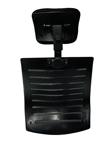 Image of GOYALSON Office Chair Visitor revolving Chair Spare Parts Accessories Net Back with nut Bolts and Key fit to Every Chair (Black, Chair Back with Headrest)