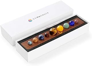 Astronomy Gifts Nine Planets in Solar System Natural Gemstone Outer Space Planets Celestial Home Desk Decorations