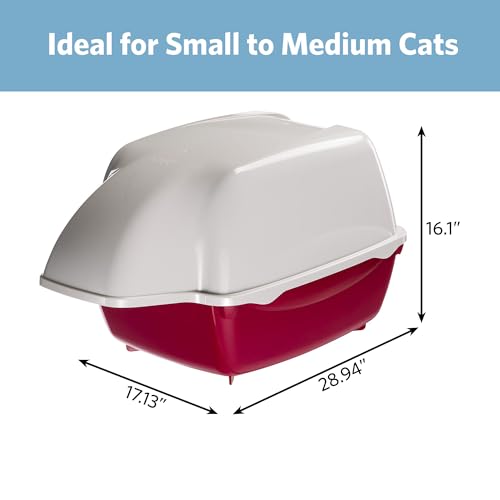 Ferplast Cosmic Arenero Exterior para Gatos Rojo miniatura 5
