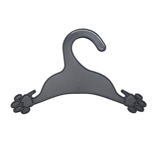 Auto-plaza 20x Black Plastic Pet Clothes Hangers, 5x7 inch & 6x7 inch Cute Dog Paw Print Shape, 2 Sizes: 23cm x 17cm & 18cm x 15cm, 10 Hangers Each, Suitable for Pets & Baby Clothes - Thumbnail 6